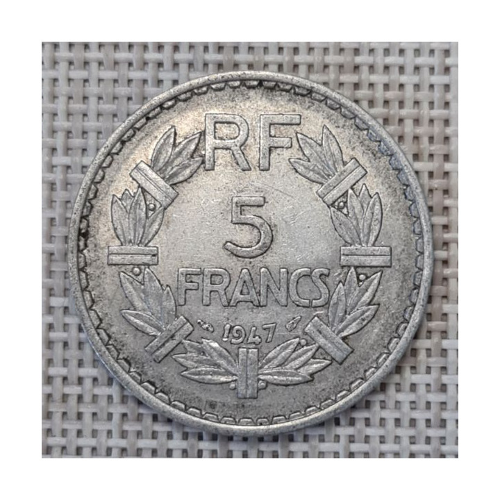 France 5 Francs 1947 KM-888b VF