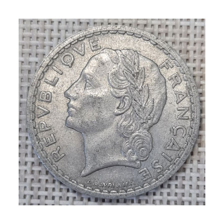 France 5 Francs 1947 "B" KM-888b VF