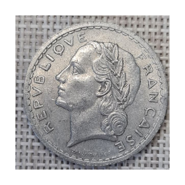 France 5 Francs 1948 KM-888b VF