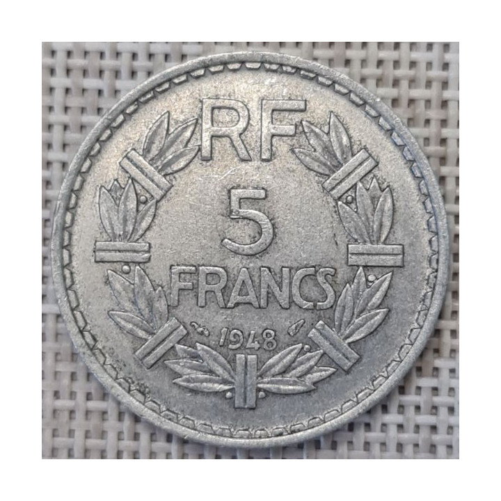 France 5 Francs 1948 KM-888b VF