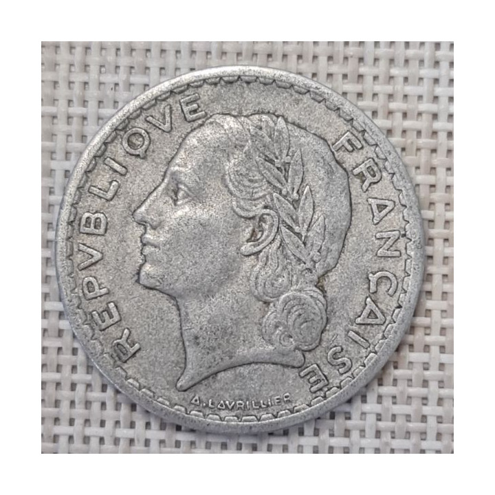 France 5 Francs 1949 KM-888b VF