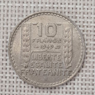 France 10 Francs 1949 "B" KM-909 VF