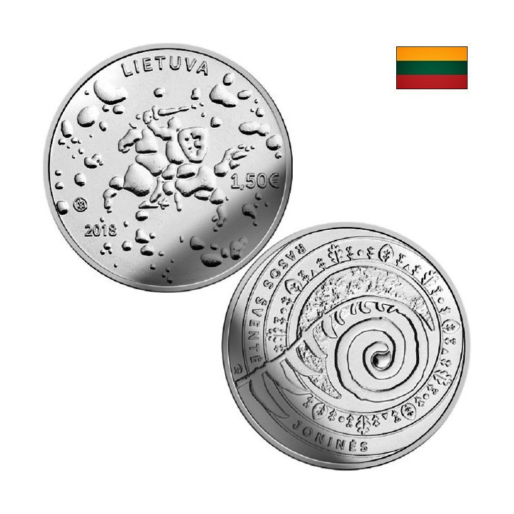 Lithuania 1,50 Euro 2018 "Joninės" KM-234 UNC