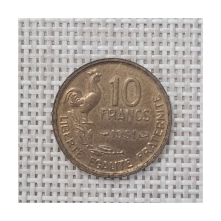 France 10 Francs 1951 KM-915 VF