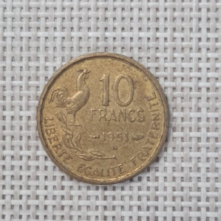 France 10 Francs 1951 "B" KM-915 VF