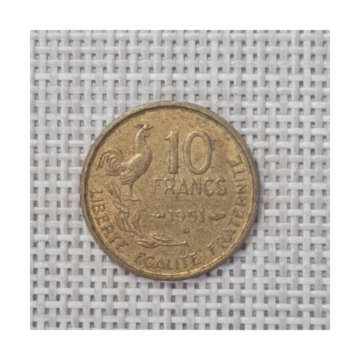 France 10 Francs 1951 "B" KM-915 VF