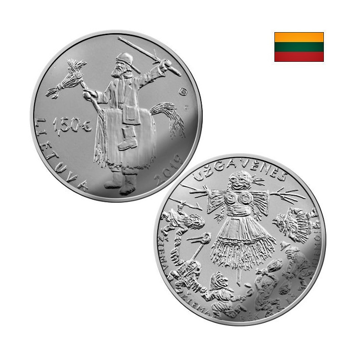 Lithuania 1,50 Euro 2019 "Mardi Gras" KM-245 UNC