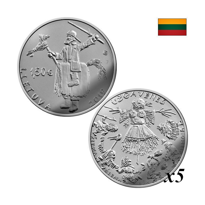 Lithuania 1,50 Euro 2019 "Mardi Gras" KM-245 Bag
