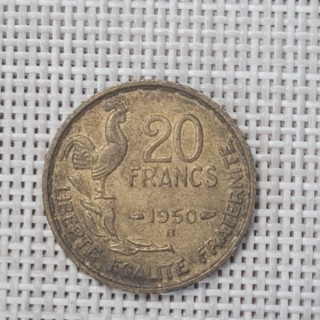 France 20 Francs 1950 "B" KM-916 VF