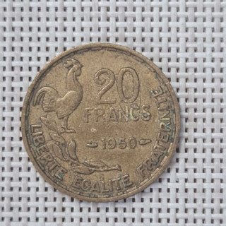 France 20 Francs 1950 KM-916 VF