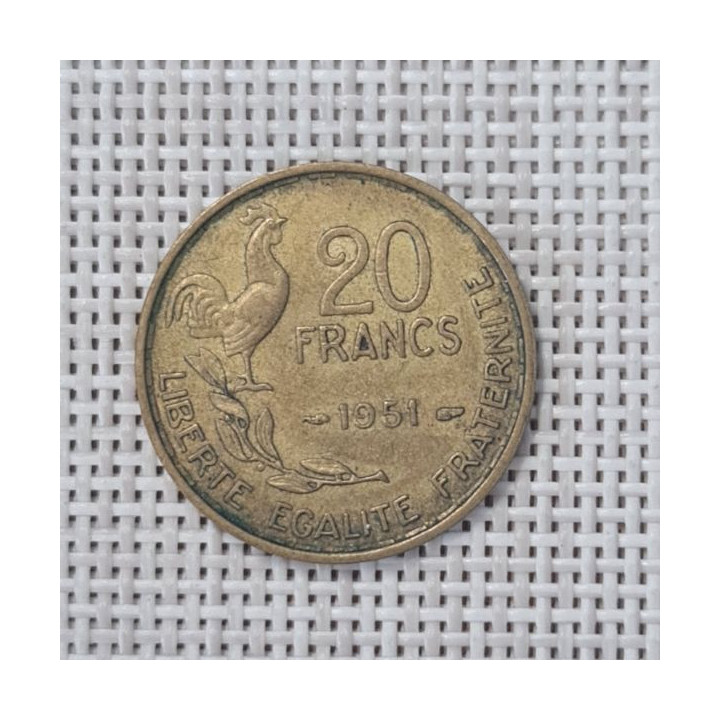 France 20 Francs 1951 KM-917 VF