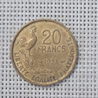 France 20 Francs 1951 KM-917 XF