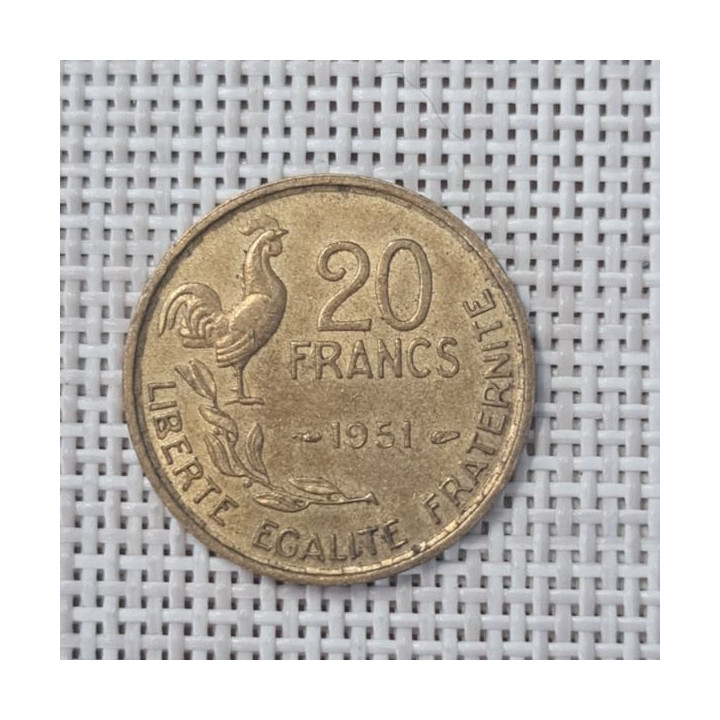France 20 Francs 1951 KM-917 XF
