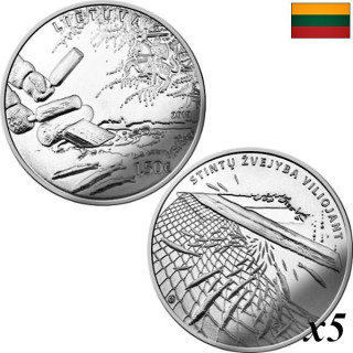 Lithuania 1,50 Euro 2019 "Smelt Fishing" KM-244 Bag