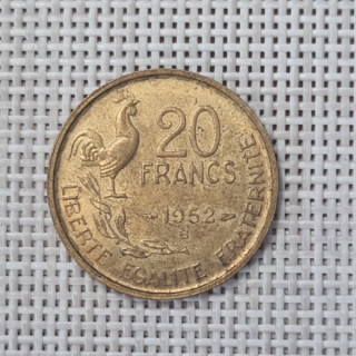 France 20 Francs 1952 "B" KM-917 XF