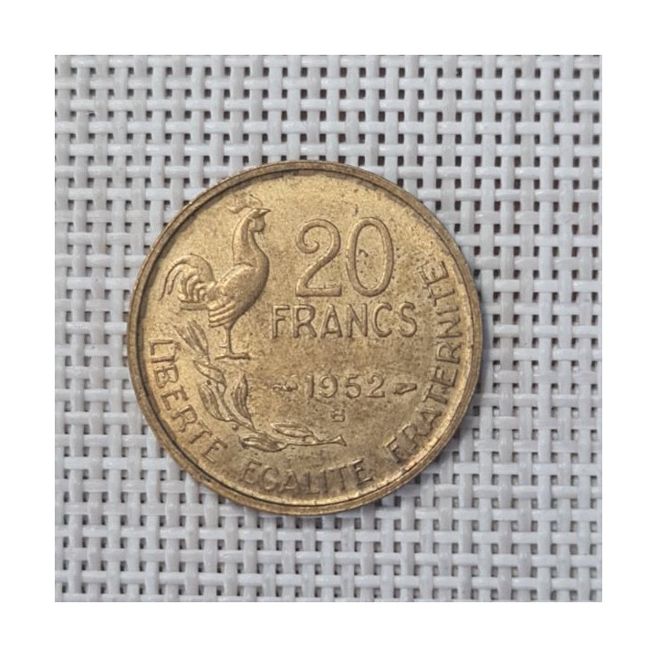 France 20 Francs 1952 "B" KM-917 XF