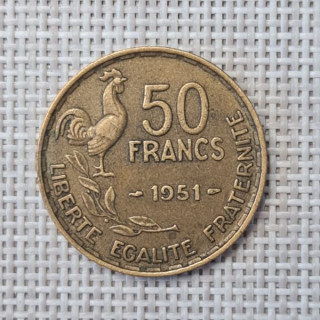France 50 Francs 1951 KM-918 VF