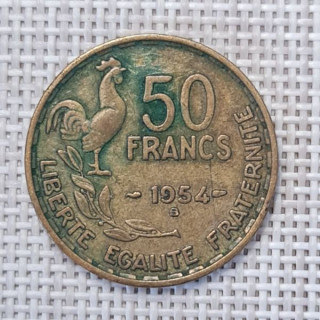 France 50 Francs 1954 "B" KM-918 VF