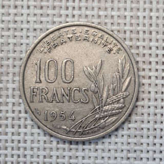 France 100 Francs 1954 KM-919 VF