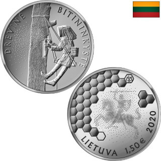 Lithuania 1,50 Euro 2020 "Tree Beekeeping" KM-255 UNC