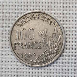 France 100 Francs 1955 "B" KM-919 VF