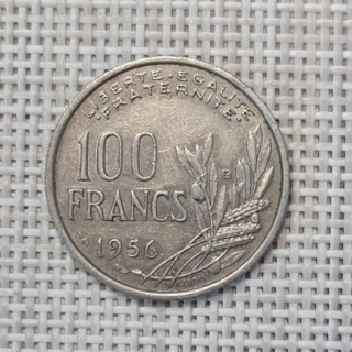 France 100 Francs 1956 "B" KM-919 VF