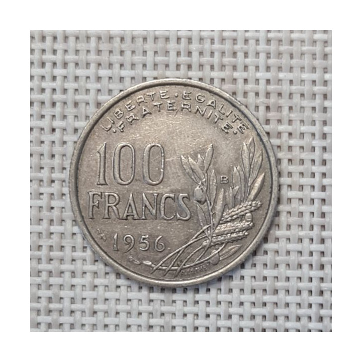 France 100 Francs 1956 "B" KM-919 VF