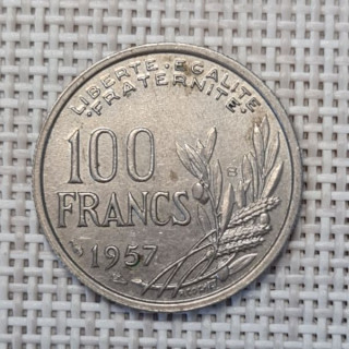 France 100 Francs 1957 "B" KM-919 VF