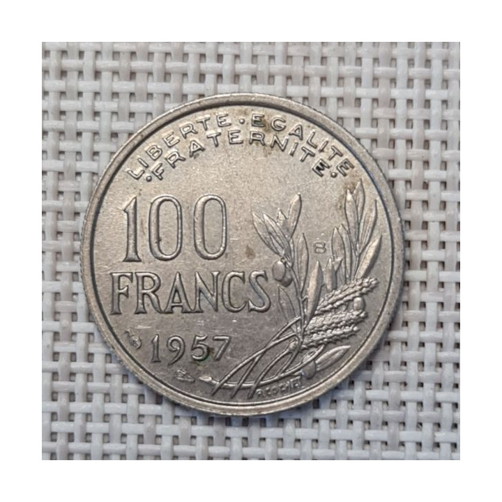 France 100 Francs 1957 "B" KM-919 VF