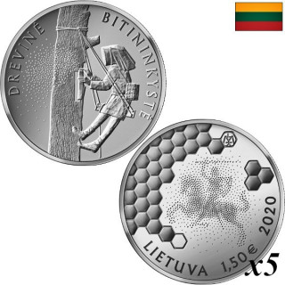 Lithuania 1,50 Euro 2020 "Tree Beekeeping" KM-255 Bag