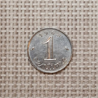 France 1 Centime 1963 KM-928 VF