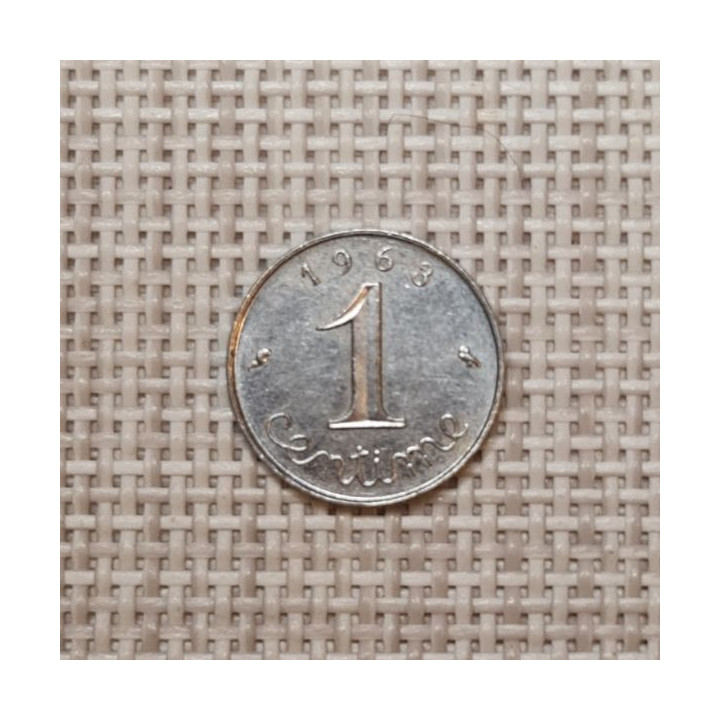 France 1 Centime 1963 KM-928 VF