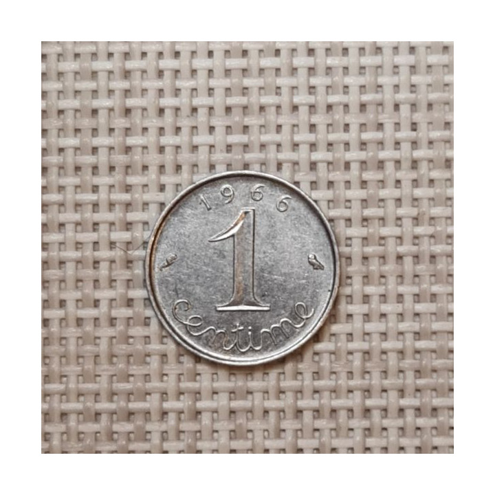 France 1 Centime 1966 KM-928 VF