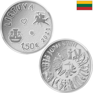 Lithuania 1,50 Euro 2021 "Sea Festival" KM-264 UNC