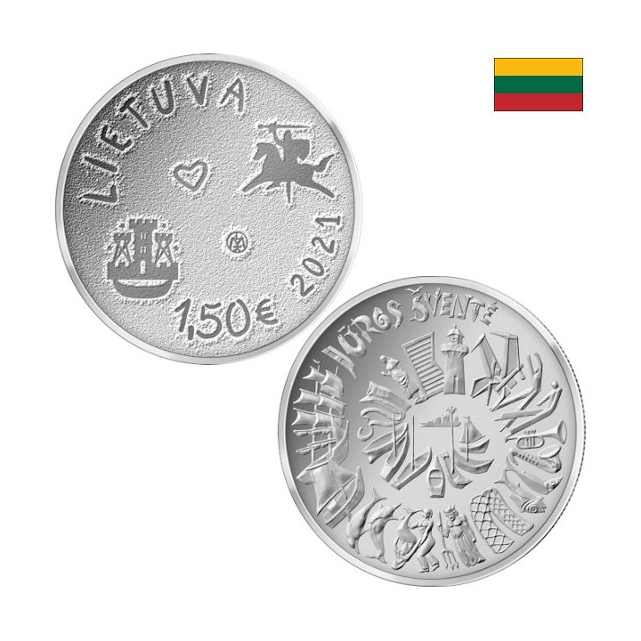 Lithuania 1,50 Euro 2021 "Sea Festival" KM-264 UNC
