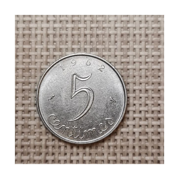 France 5 Centimes 1962 KM-927 VF