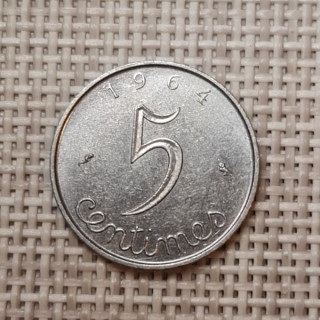 France 5 Centimes 1964 KM-927 VF