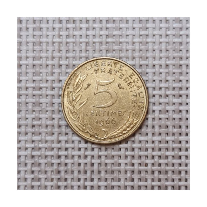 France 5 Centimes 1966 KM-933 VF