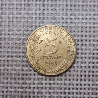 France 5 Centimes 1969 KM-933 VF