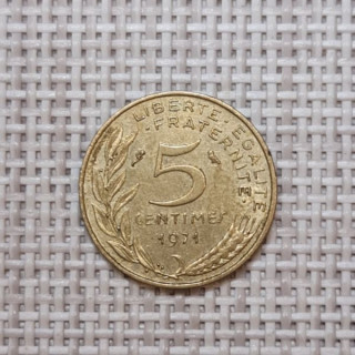 France 5 Centimes 1971 KM-933 VF