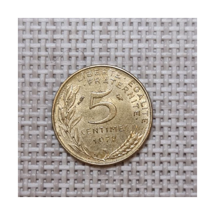 France 5 Centimes 1972 KM-933 VF