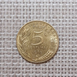 France 5 Centimes 1973 KM-933 VF