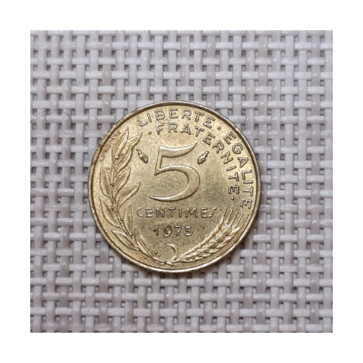 France 5 Centimes 1975 KM-933 VF
