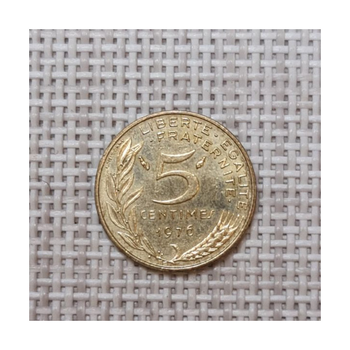 France 5 Centimes 1976 KM-933 VF