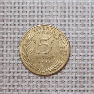 France 5 Centimes 1977 KM-933 VF