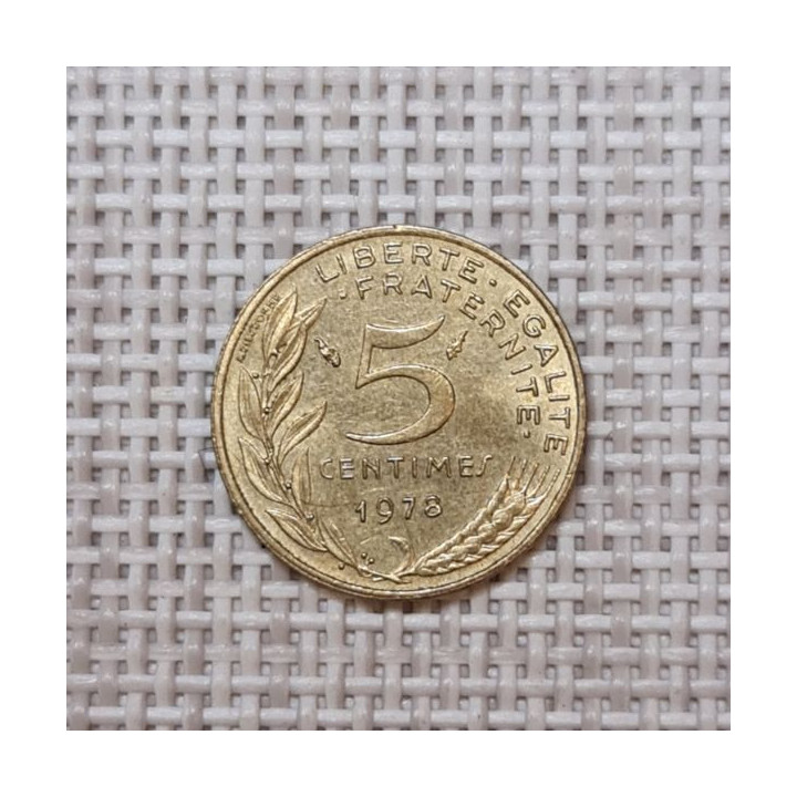 France 5 Centimes 1978 KM-933 VF