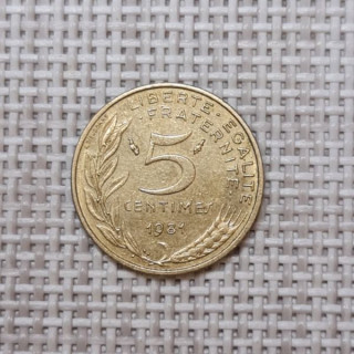 France 5 Centimes 1981 KM-933 VF