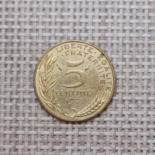 France 5 Centimes 1983 KM-933 VF