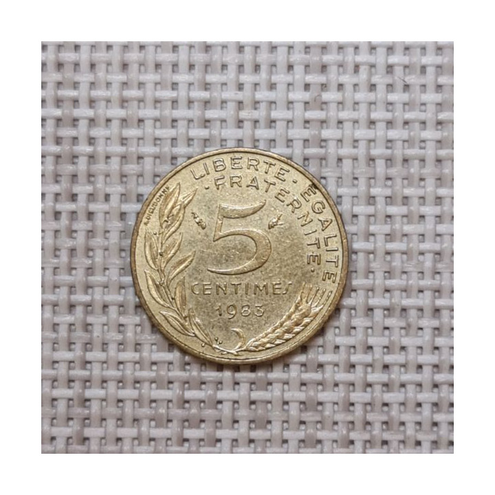 France 5 Centimes 1983 KM-933 VF