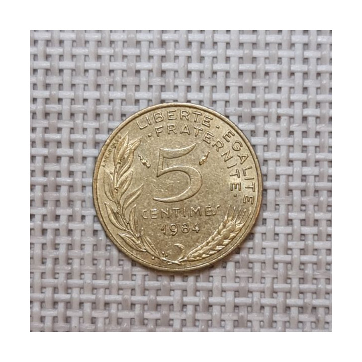 France 5 Centimes 1984 KM-933 VF